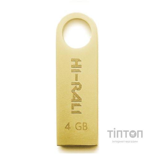 USB флеш накопичувач Hi-Rali 4GB Shuttle Series Gold USB 2.0 (HI-4GBSHGD)