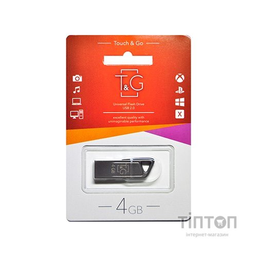 USB флеш накопичувач T&G 4GB 114 Metal Series USB 2.0 (TG114-4G)
