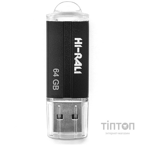 USB флеш накопичувач Hi-Rali 64GB Corsair Series Black USB 2.0 (HI-64GBCORBK)