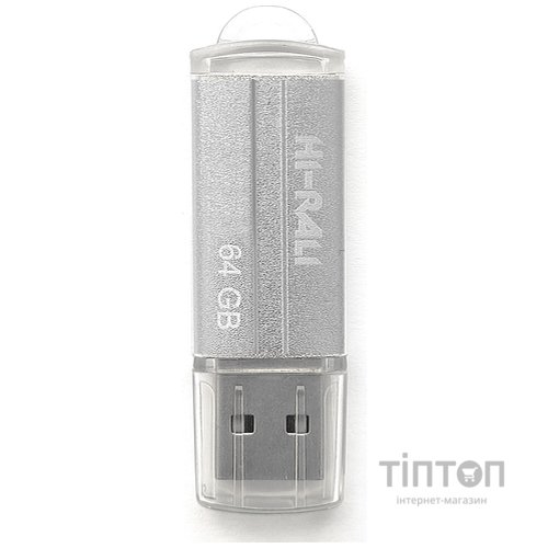 USB флеш накопичувач Hi-Rali 64GB Corsair Series Silver USB 2.0 (HI-64GBCORSL)