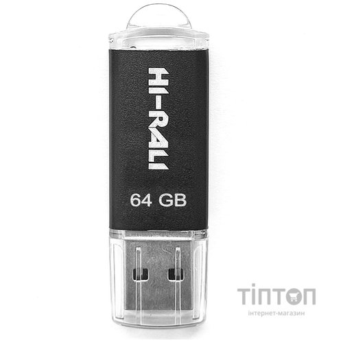 USB флеш накопичувач Hi-Rali 64GB Rocket Series Black USB 2.0 (HI-64GBVCBK)