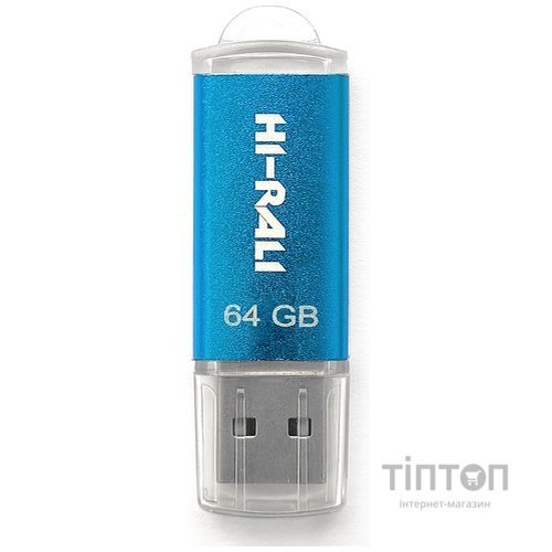 USB флеш накопичувач Hi-Rali 64GB Rocket Series Blue USB 2.0 (HI-64GBVCBL)