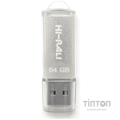USB флеш накопичувач Hi-Rali 64GB Rocket Series Silver USB 2.0 (HI-64GBVCSL)