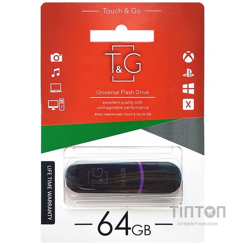 USB 64GB T&G 012 Classic Series Black (TG012-64GBBK)