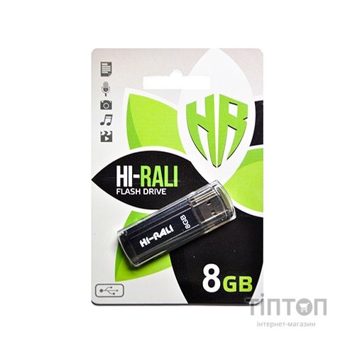 USB флеш накопичувач Hi-Rali 8GB Stark Series Black USB 2.0 (HI-8GBSTBK)