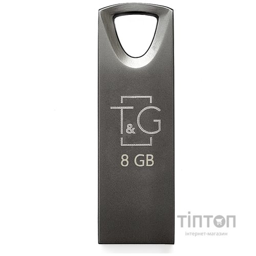 USB флеш накопичувач T&G 8GB 117 Metal Series Black USB 2.0 (TG117BK-8G)