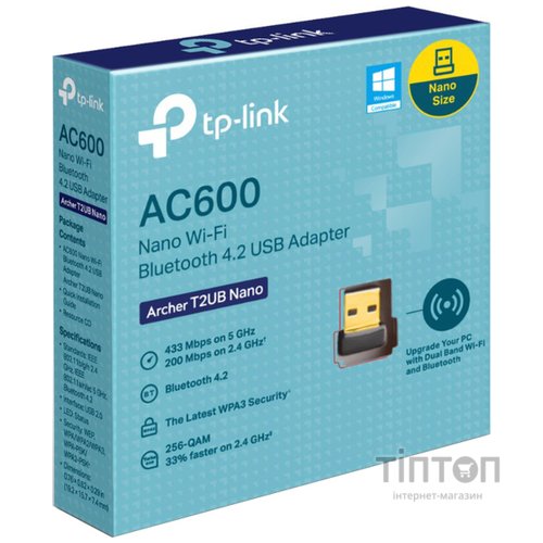 USB-адаптер TP-Link Archer T2UB nano AC600 BT 4.2 USB2.0