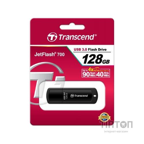 USB флеш 128Gb Transcend JetFlash 700 чорний