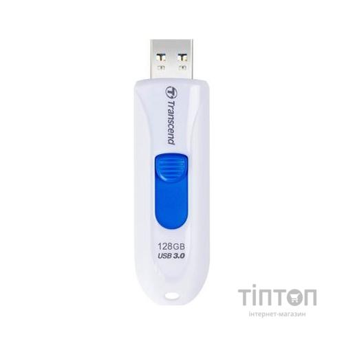 USB флеш 128Gb Transcend JetFlash 790 білий/блакитний