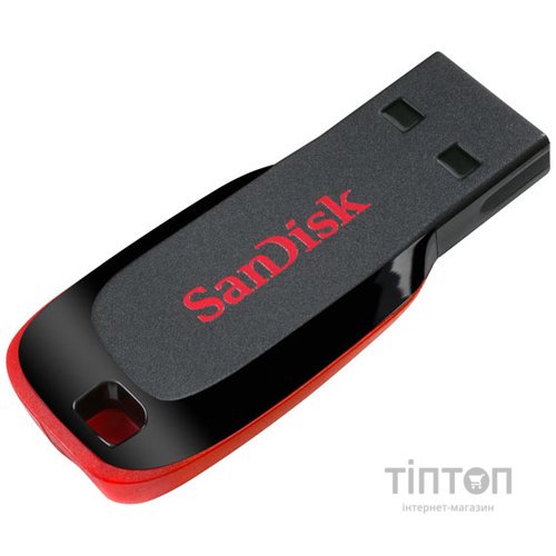 USB флеш 16Gb SanDisk Cruzer Blade USB 2.0 чорно-червона