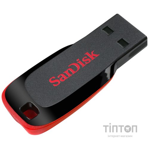 USB флеш 32Gb SanDisk Cruzer Blade USB 2.0 чорно-червона