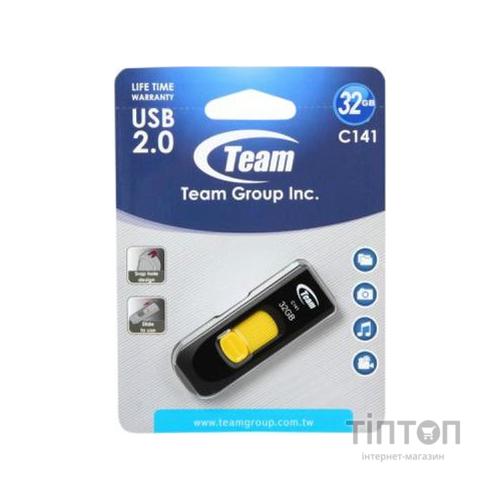 USB флеш 32Gb Team Team C141 чорний/жовтий