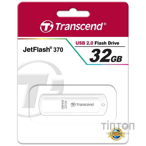 USB флеш 32Gb Transcend JetFlash 370 USB 2.0 біла
