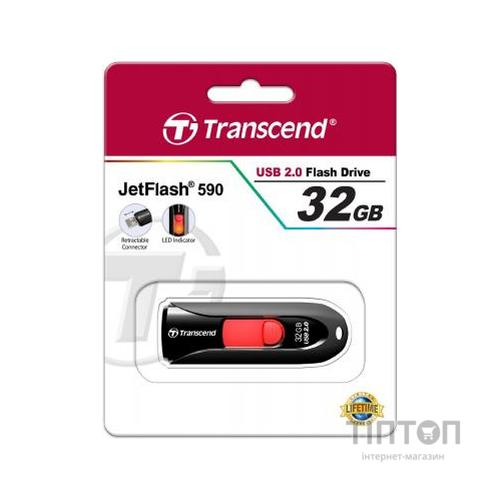 USB флеш 32Gb Transcend JetFlash 590 чорний