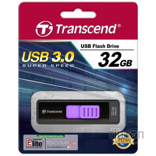 USB флеш 32Gb Transcend JetFlash 760 USB 3.0 фіолетово-чорна