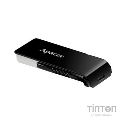 USB флеш 64Gb Apacer AH350 чорний/білий