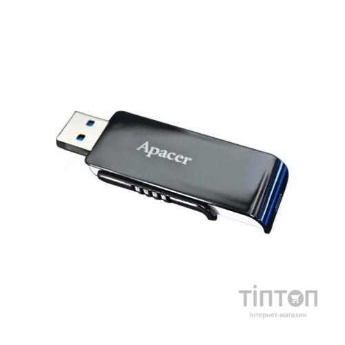 USB флеш 64Gb Apacer AH350 чорний/білий