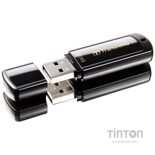 USB флеш 64Gb Transcend JetFlash 350 USB 2.0 чорна