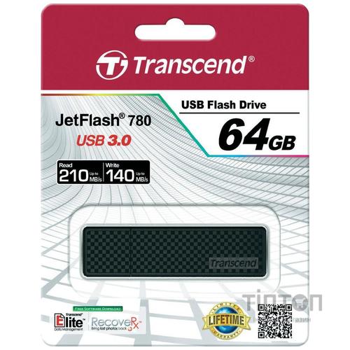 USB флеш 64Gb Transcend JetFlash 780 USB 3.0 чорна