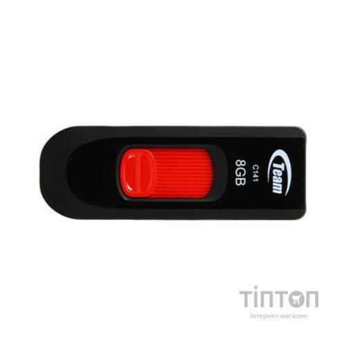USB флеш 8Gb Team C141 чорний/червоний