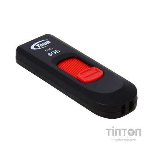USB флеш 8Gb Team C141 чорний/червоний