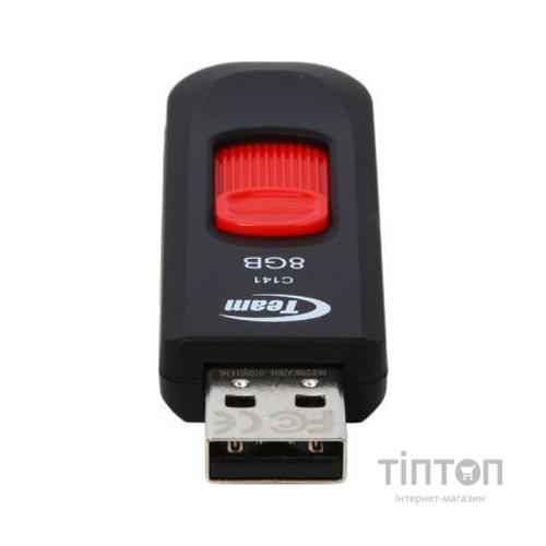 USB флеш 8Gb Team C141 чорний/червоний