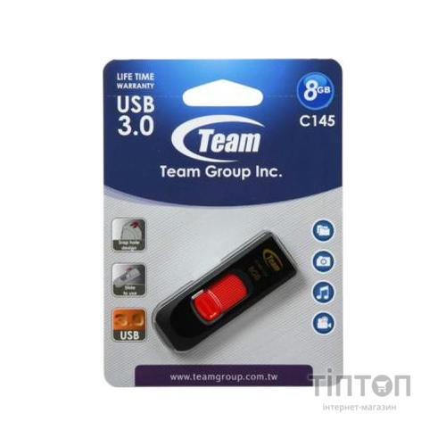 USB флеш 8Gb Team C145 червоний/чорний