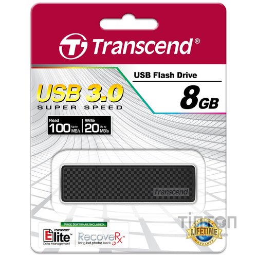 USB флеш 8Gb Transcend JetFlash 780 USB 3.0 чорна