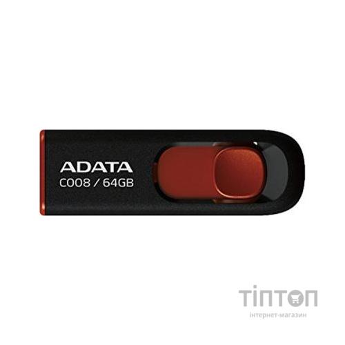 USB флеш A-DATA 64GB C008 Black+Red