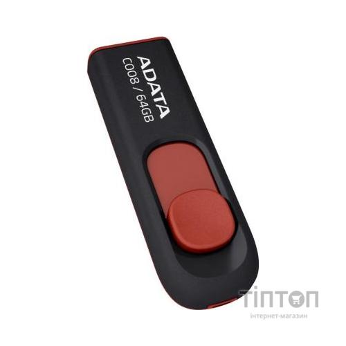 USB флеш A-DATA 64GB C008 Black+Red