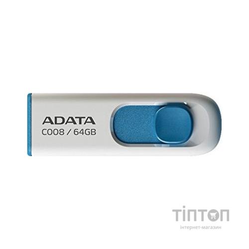 USB флеш A-DATA 64GB C008 White+Blue USB 2.0