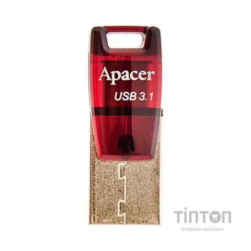 USB флеш Apacer AH180 32GB Type-C Dual USB 3.1 Red