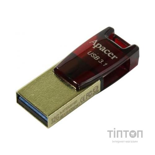 USB флеш Apacer AH180 32GB Type-C Dual USB 3.1 Red
