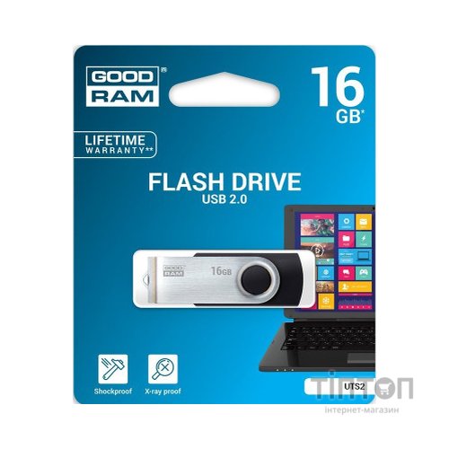 USB флеш GoodRam 16GB Twister Black USB 2.0