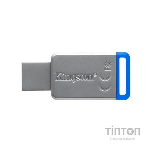 USB флеш Kingston 64GB USB 3.1 DT50 сірий