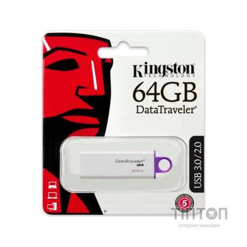 USB флеш Kingston DataTraveler Generation 4 64Gb USB 3.0 біла