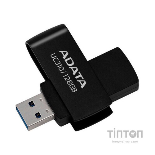 USB флеш накопичувач ADATA 128GB UC310 USB 3.2 Black (UC310-128G-RBK)