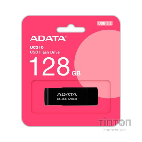 USB флеш накопичувач ADATA 128GB UC310 USB 3.2 Black (UC310-128G-RBK)