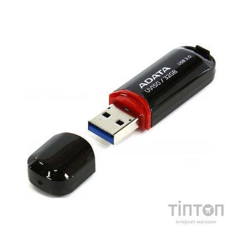 USB флеш накопичувач ADATA 128GB UV150 Black USB 3.0 (AUV150-128G-RBK)