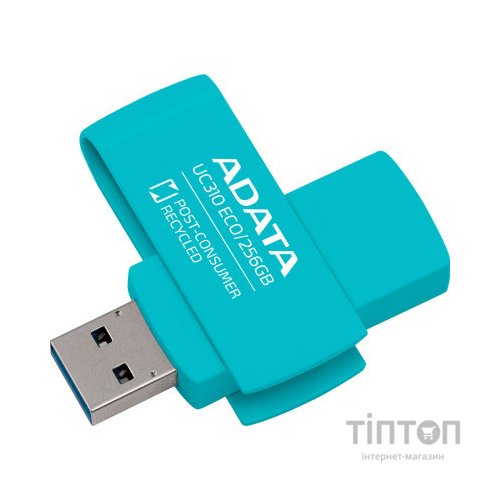 USB флеш накопичувач ADATA 256GB UC310 Eco Green USB 3.2 (UC310E-256G-RGN)