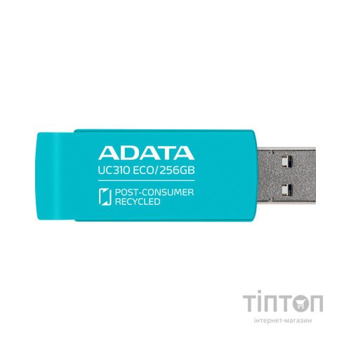 USB флеш накопичувач ADATA 256GB UC310 Eco Green USB 3.2 (UC310E-256G-RGN)