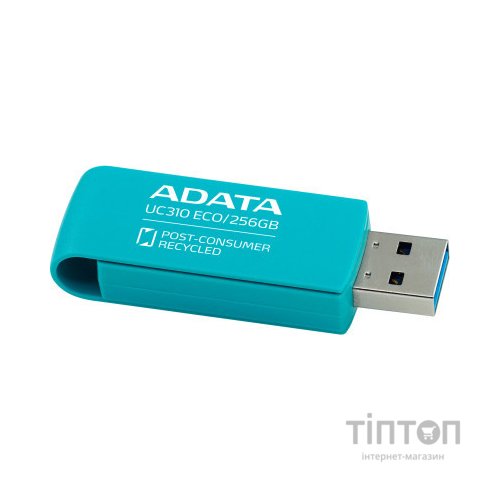 USB флеш накопичувач ADATA 256GB UC310 Eco Green USB 3.2 (UC310E-256G-RGN)