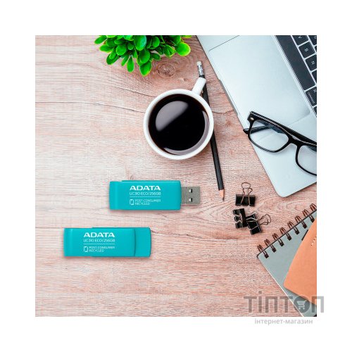USB флеш накопичувач ADATA 256GB UC310 Eco Green USB 3.2 (UC310E-256G-RGN)