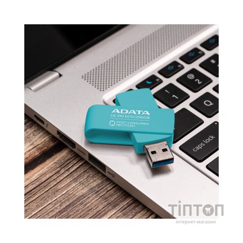 USB флеш накопичувач ADATA 256GB UC310 Eco Green USB 3.2 (UC310E-256G-RGN)