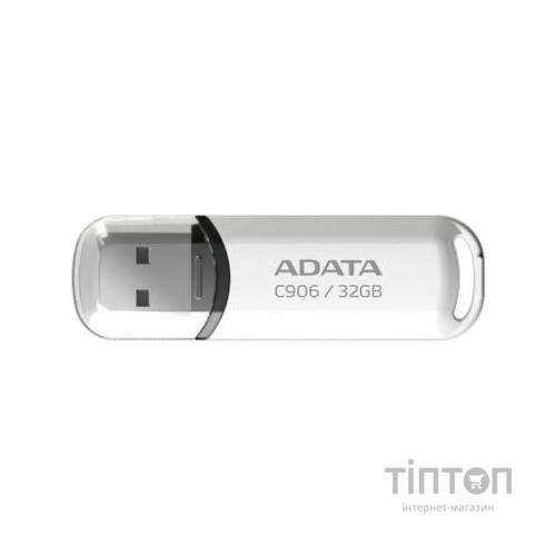 USB флеш накопичувач ADATA 32GB C906 White USB 2.0 (AC906-32G-RWH№)