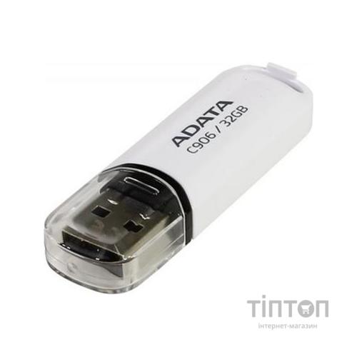 USB флеш накопичувач ADATA 32GB C906 White USB 2.0 (AC906-32G-RWH№)