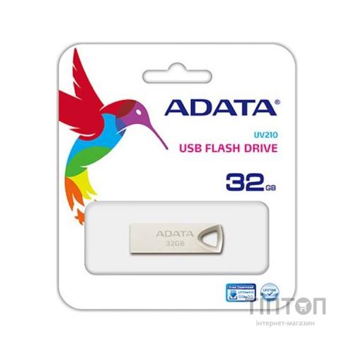 USB флеш накопичувач ADATA 32GB UV210 Metal Silver USB 2.0 (AUV210-32G-RGD)