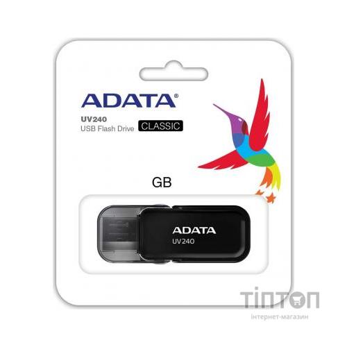 USB флеш накопичувач ADATA 32GB UV240 Black USB 2.0 (AUV240-32G-RBK)