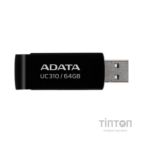 USB флеш накопичувач ADATA 64GB UC310 Black USB 3.0 (UC310-64G-RBK)