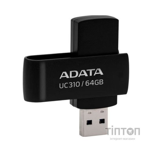 USB флеш накопичувач ADATA 64GB UC310 Black USB 3.0 (UC310-64G-RBK)